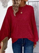 Plus Size Round Neck Batwing Sleeve T-Shirt OutfitFlow